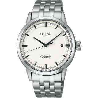 【SEIKO】Presage 時尚極簡機械腕錶-銀/39mm(6R15-02Y0S SARX021J)