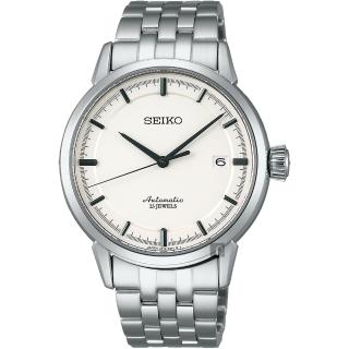 【SEIKO】Presage 時尚極簡機械腕錶-銀/39mm(6R15-02Y0S SARX021J)