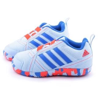 【Adidas】小童 鬆緊帶套腳運動鞋(B40084-藍)
