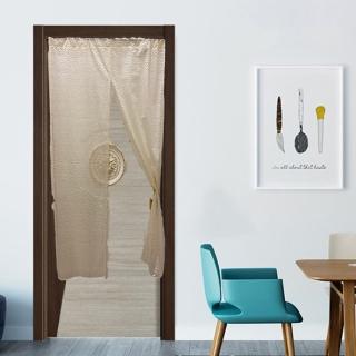 【J&N】伊芙蕾絲雙開式長門簾90150(白)