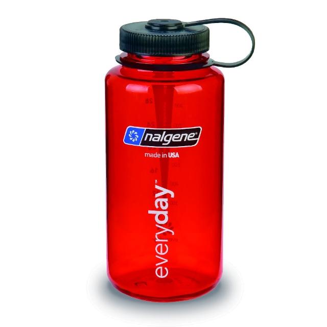 【Nalgene】momoe購物台寬嘴水壼1000cc(紅色)