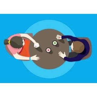 【摩達客】西班牙知名插畫家Judy Kaufmann藝術創作海報掛畫裝飾畫-喝咖啡(附本人簽名 含木框)