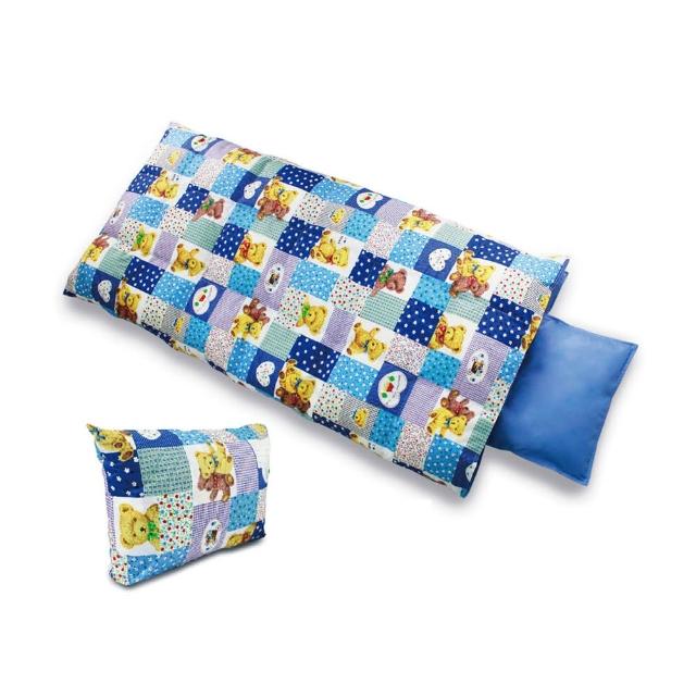 【遊遍天下】www.momoshop.com.tw 富邦購物網MIT台灣製後背式可愛保暖羽毛絨兒童睡袋(藍色大熊)