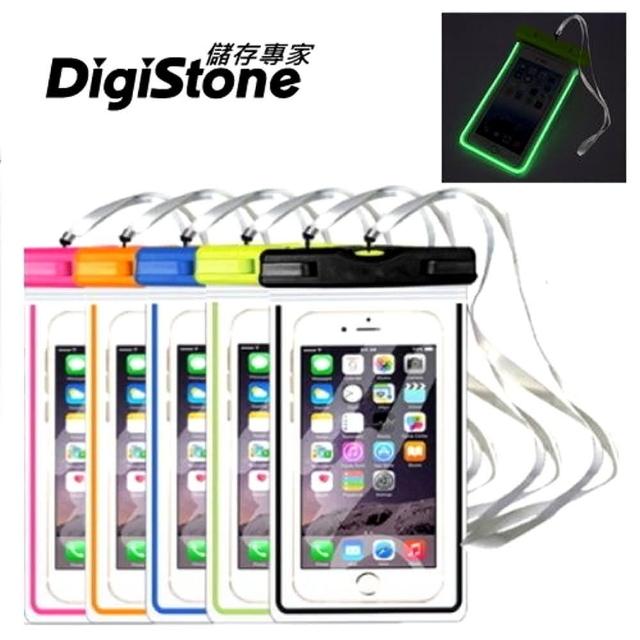 【DigiStone】手機防水袋/富邦momo電話保護套/可觸控 夜螢光型(通用5.9吋以下手機)