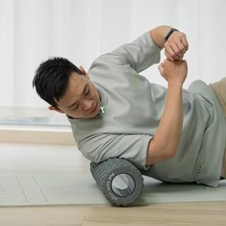 【Fun Sport】滾動力按摩滾輪棒-硬漢灰-40硬度-送收納袋(瑜珈滾輪/狼牙棒/滾棒)