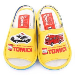 【童鞋城堡】Tomica多美小汽車 小童 學步嗶嗶後帶拖鞋(TM0580-黃)