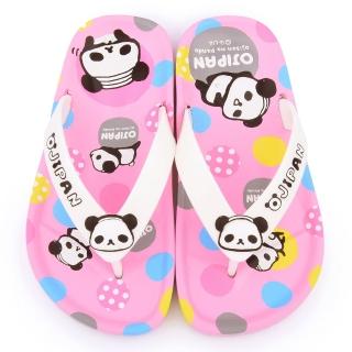 【童鞋城堡】歐吉胖Ojipan 中童 不對稱夾腳拖(OJ0999-粉)