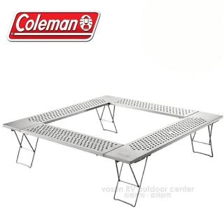 【美國 Coleman】輕量化不鏽鋼圍爐桌.烤肉桌.焚火台邊桌.置物架_附收納袋(CM-0397)
