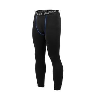 【FIRESTAR】男機能緊身長褲-慢跑 路跑 與NIKE PRO同版型(黑寶藍)