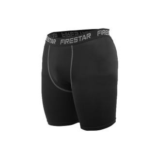 【FIRESTAR】男機能緊身短褲-慢跑 路跑 運動短褲(黑灰)