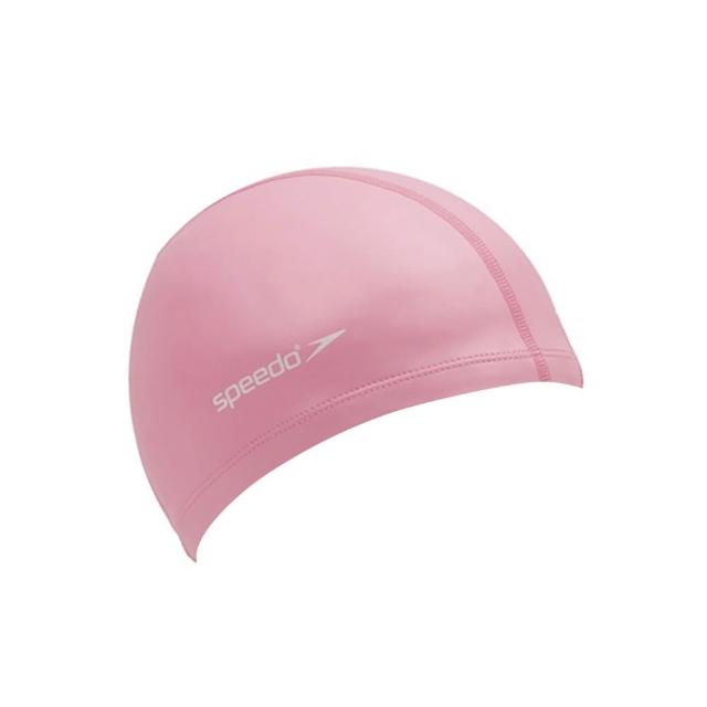 【SPEEDO】成人合成泳帽-彈momoshop 客服電話性泳帽 游泳 海灘 戲水(粉紅)