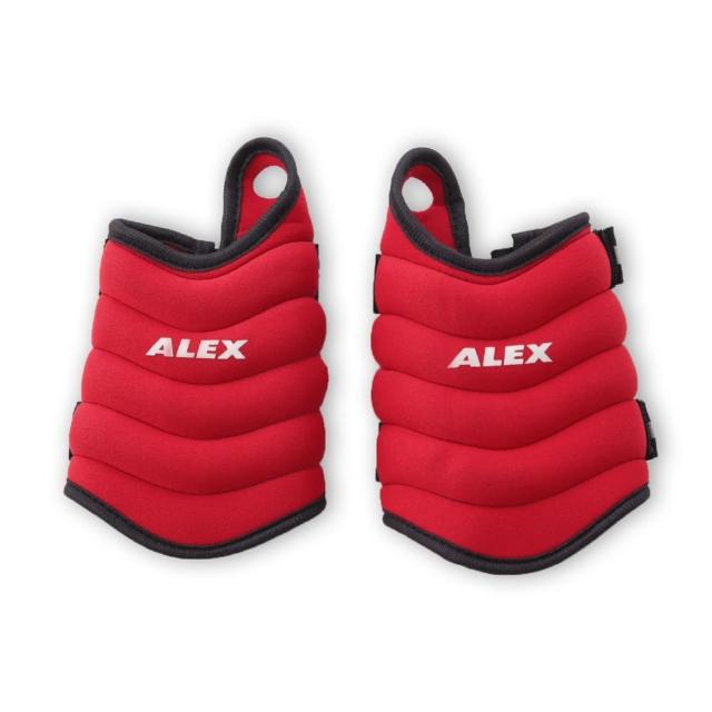 【ALEX】連指型加重momo電話客服器1KG-健身 重量訓練  有氧韻律(紅)