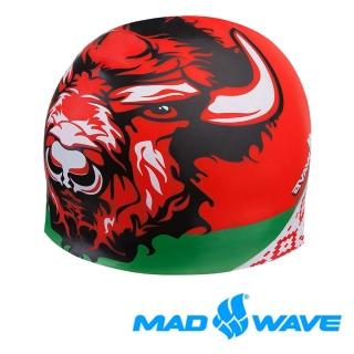 【俄羅斯MADWAVE】魔幻寫實設計款泳帽BELARUS CAP(競技 成人 飆速 泳帽)