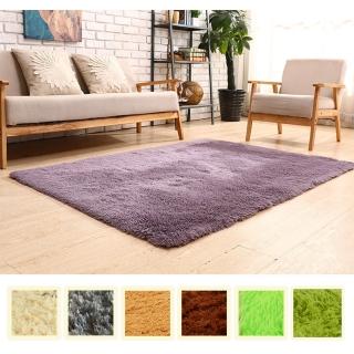 【幸福揚邑】舒壓長毛羊絲絨超軟防滑吸水地毯-共六色(140x200cm)
