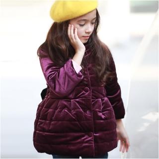 【baby童衣】優雅大蝴蝶結鋪棉立領大衣 50441(共1色)