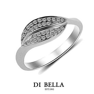 【DI BELLA】晶潤經典 0.15克拉美鑽尾戒(15分)