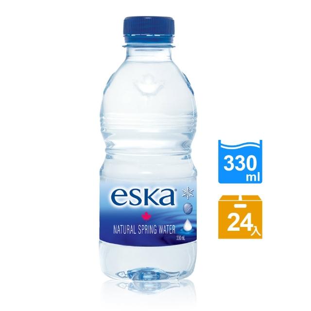 【eska愛斯momo購物臺卡】加拿大天然冰川水 330ML(24入/箱) 