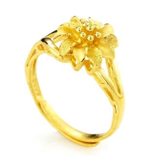 【D.M.】嬌豔花語黃金戒