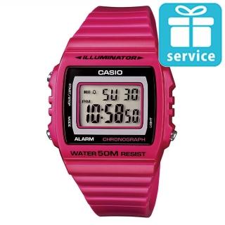 【CASIO】亮眼大螢幕數位錶(W-215H-4A)