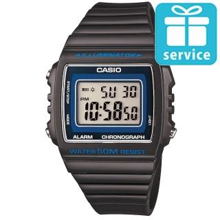【CASIO】亮眼大螢幕數位錶(W-215H-8A)