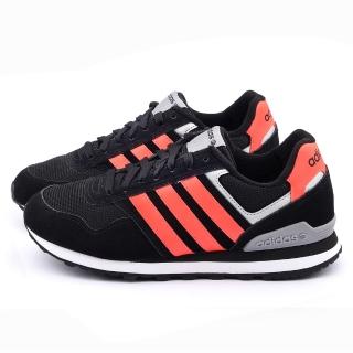 【Adidas】男款 10K 輕量慢跑鞋(F98294-黑橘)