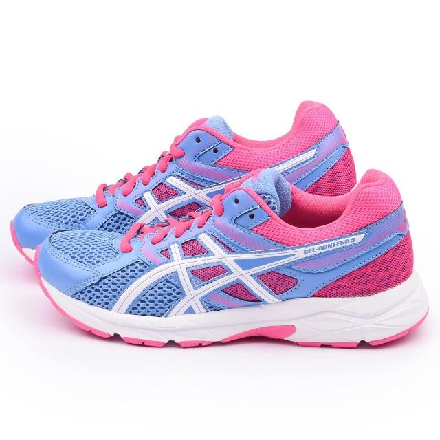 【Asics】女款 GEL-CONTEND 2 輕量慢跑鞋(T5F9Nmomo購物折價卷-4701-藍粉)