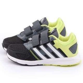 【Adidas】中大童 輕量避震運動跑鞋(B23787-黑黃)