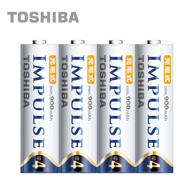 【日本製TOSHIBmomo 台灣A】IMPULSE高容量低自放電電池(900mAh 4號4入)