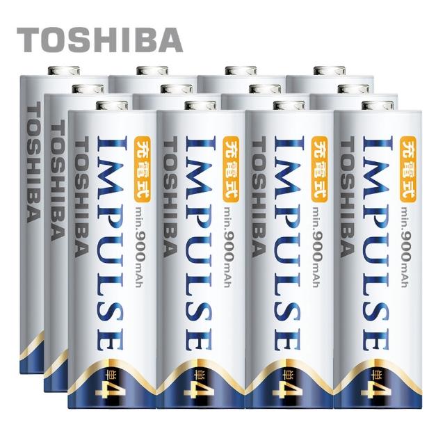 【日本製TOSHIBA】IMPULSE高容量低自放電電池(900mAhmomo購物網站 4號12入)