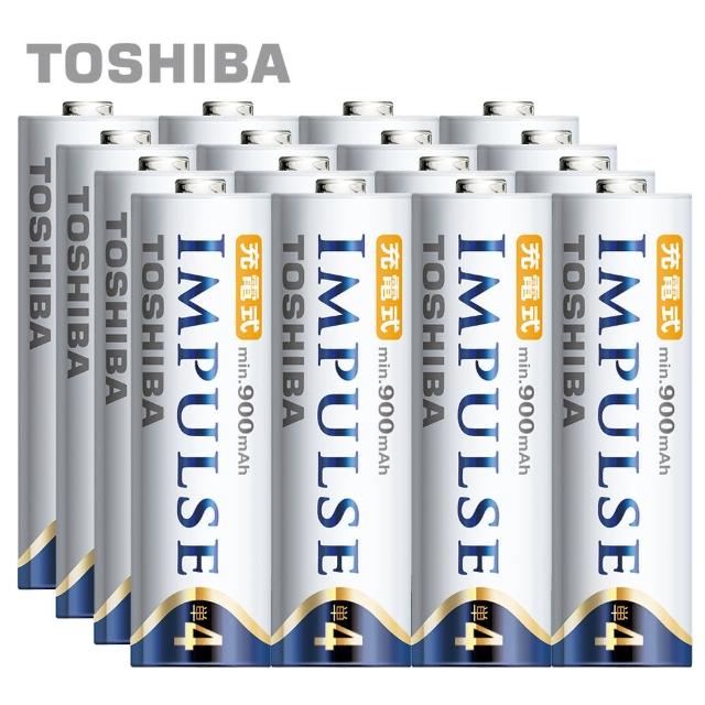 【日本製TOSHImomo購物台服務電話BA】IMPULSE高容量低自放電電池(900mAh 4號16入)