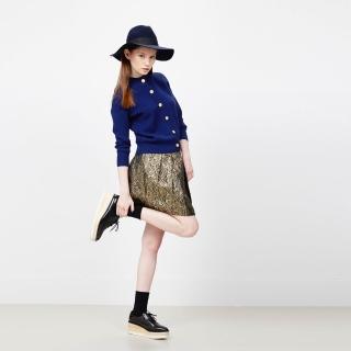 【ICHE 衣哲】立體光澤緹花版短裙