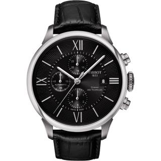 【TISSOT】杜魯爾系列機械計時腕錶-黑/44mm(T0994271605800)