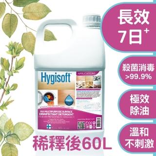 【芬蘭Hygisoft】15倍超濃縮多用途殺菌消毒清潔劑 4L(防疫 去污除油 殺菌消毒 防霉 防蹣)