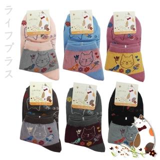 貓咪提花少女襪-12雙入(LM261/LM262/LM263)