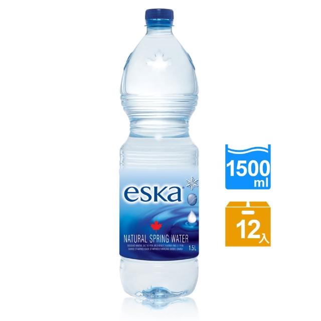 【eska愛斯卡】加拿富邦購物台大天然冰川水 1500ML(12入/箱) 