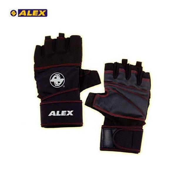【ALEX】POWER 手套 -自行車 單momo購物台 旅遊車 健身 重量訓練(黑)