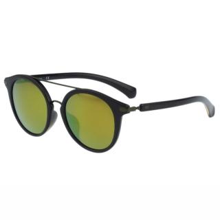 【Calvin Klein】- 時尚復古造型太陽眼鏡(黑色+反光鏡面)