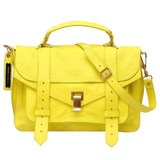 【Proenza Schouler】山羊皮斜背包(中-陽光黃H00002-6012-PS1)