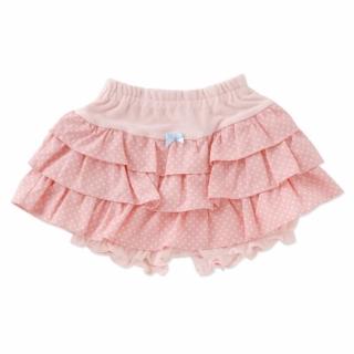 【日本 Nishiki】荷葉層次蛋糕短褲裙 - 粉紅(P3265-P)