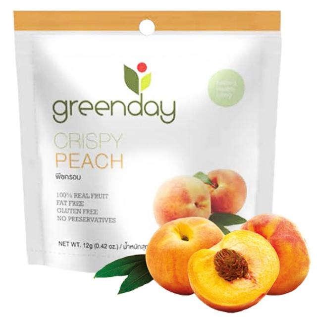 【Greenday】水蜜桃凍乾1momo購物專家2g(泰國必買超人氣水果乾) 