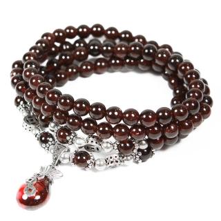 【A1寶石】3A寶石級-頂級紅石榴招財108念珠-錢袋福袋款-強力招財旺桃花貴人運(含開光加持)