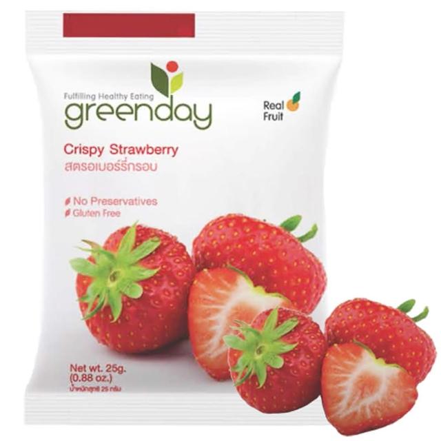 【Greenday】富邦購物草莓凍乾25g(泰國必買超人氣水果乾) 