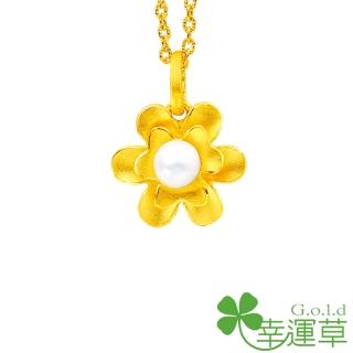 【幸運草clover gold】佳麗 珍珠+黃金 鎖骨鍊墜