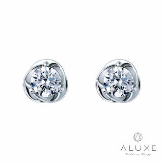 【A-LUXE 亞立詩】總重60分Rose玫瑰心美鑽耳環