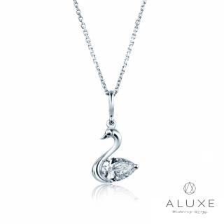 【A-LUXE 亞立詩】0.30克拉FVS2 Swan水滴梨型鑽項鍊