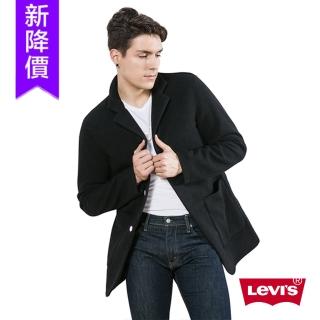 【Levis】California 男款中長版黑色薄夾克外套
