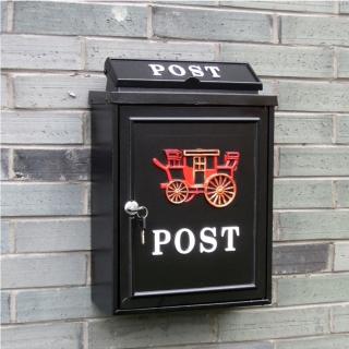 【PUSH!居家生活用品】英倫風紅馬車個性化信箱郵箱郵筒報紙箱(I49)