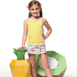 【SARBIS】泡湯SPA戲水女童二件式泳裝(附泳帽B82607)