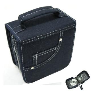 【PUSH! 居家生活用品】牛仔褲加厚內頁光碟收納包CD DVD光碟包收納盒60片(I58)