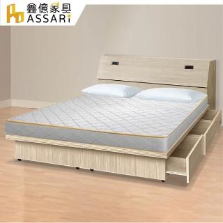 【ASSARI】房間組三件 床箱+6抽屜床架+3M三線獨立筒(雙人5尺)